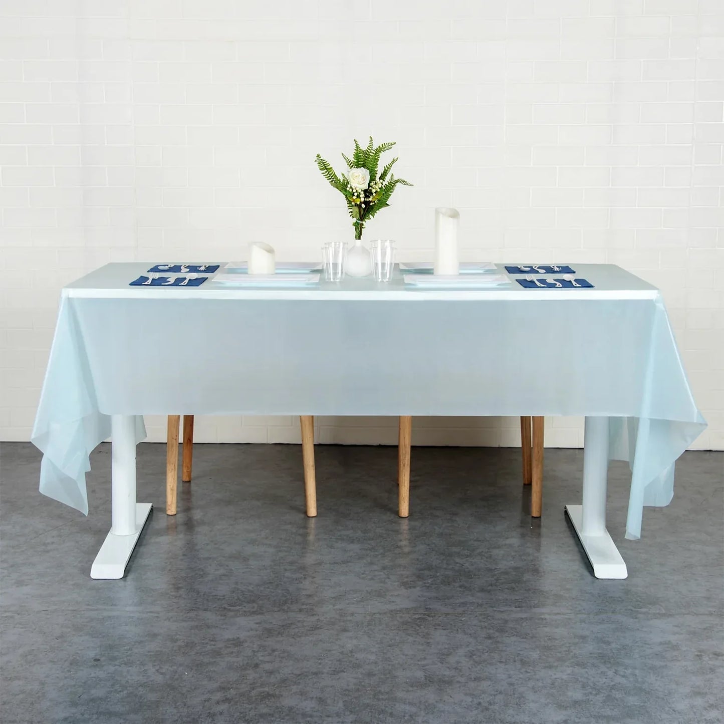 Waterproof Disposable Plastic Table Cover 137 183 Cm - Zidbik