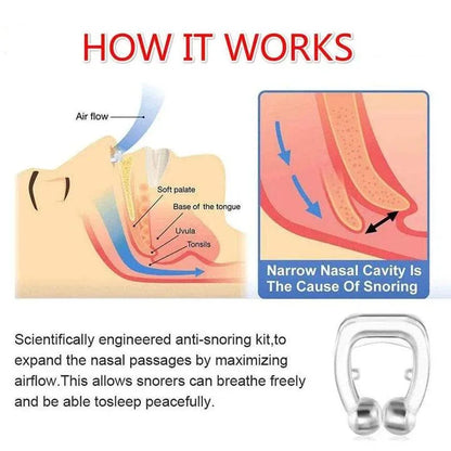 338 Snore Free Nose Clip (Anti Snoring Device) - 1pc - Zidbik