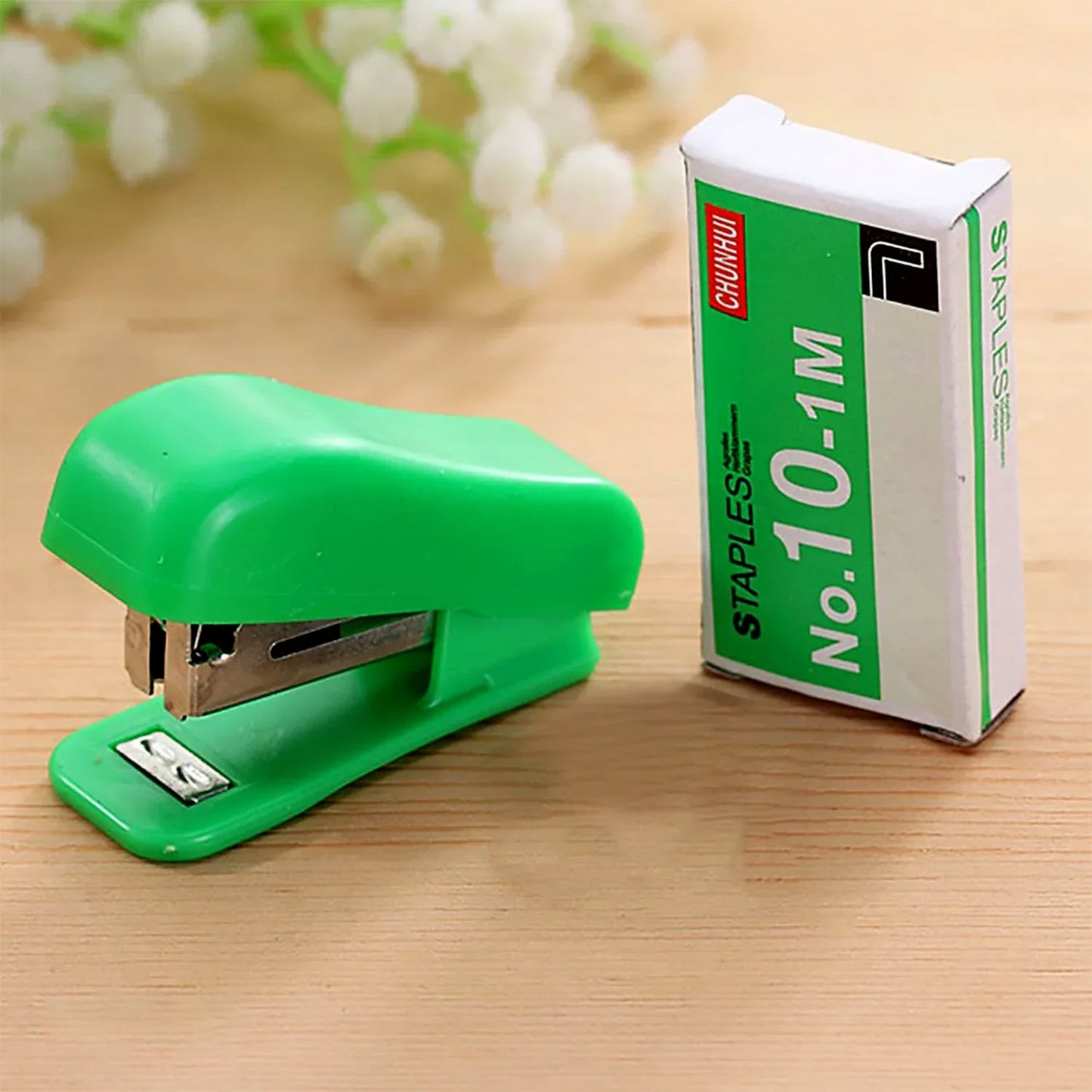 Mini Stapler Set With Staples Assorted Colors No.10 Staplers With Pins (20 Pcs Set) - Zidbik