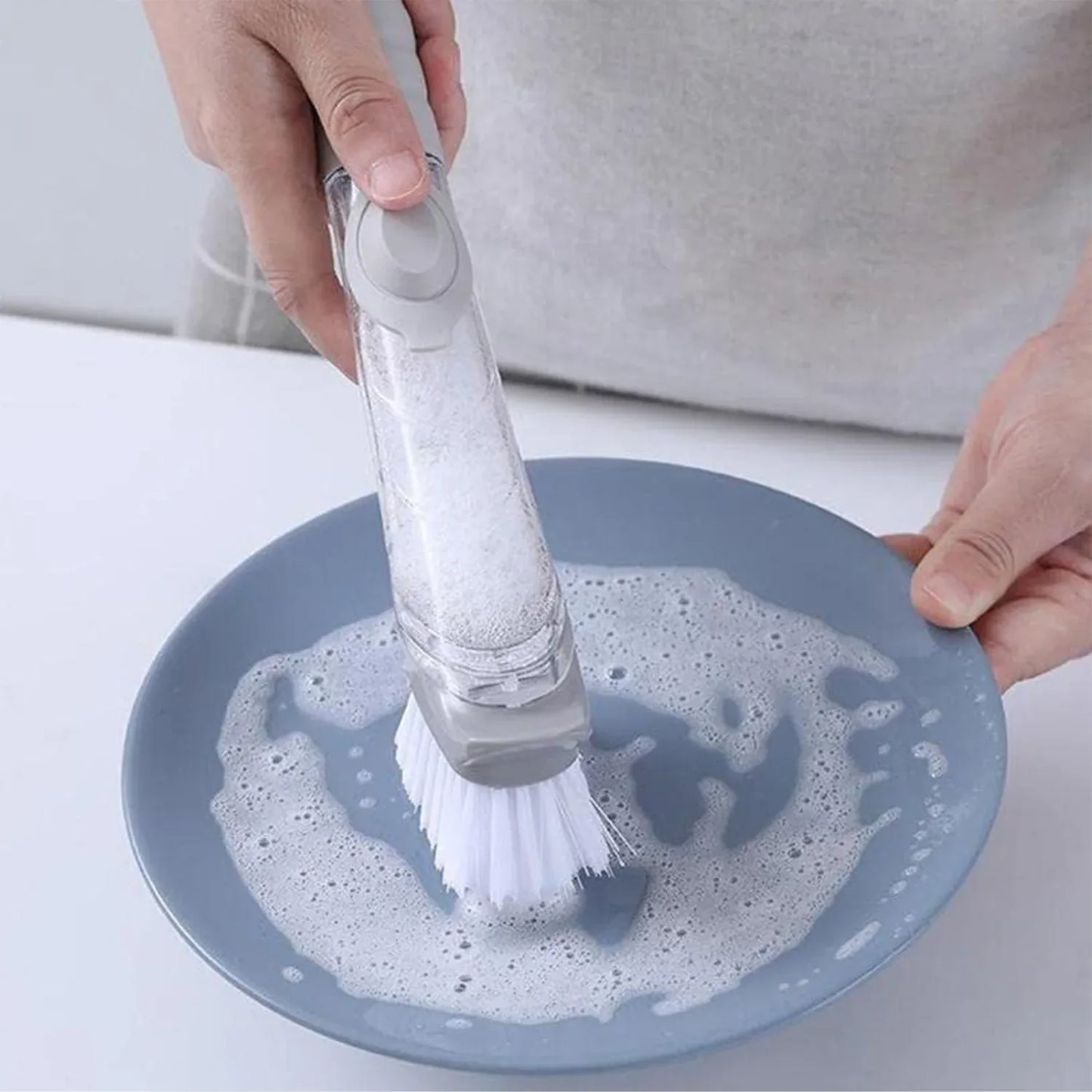 2 In 1 Soap-dispensing Dish Brush - (Set) - Zidbik