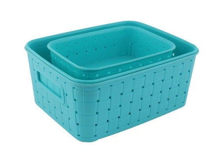062 Smart Baskets For Storage(Set Of 3) Sky Blue - Zidbik