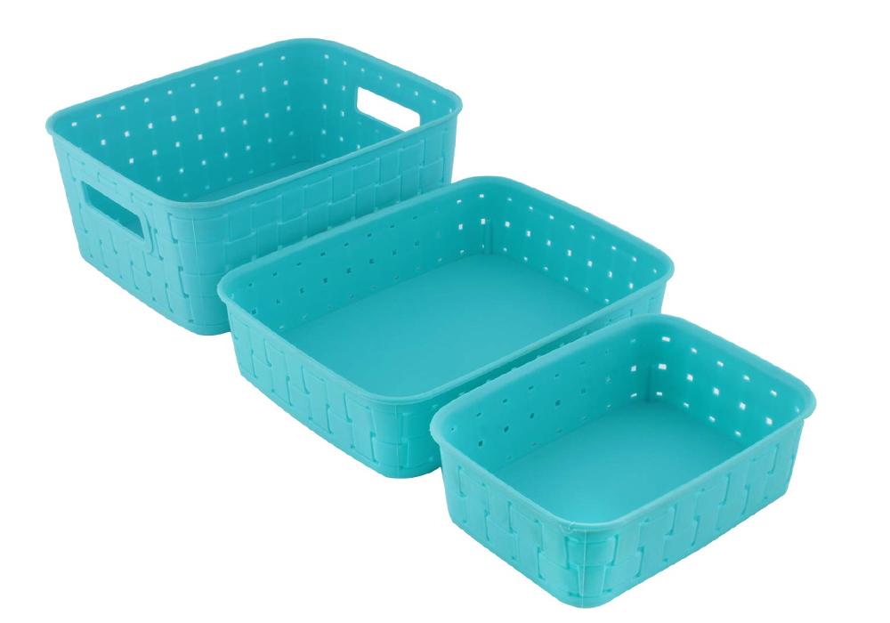 062 Smart Baskets For Storage(Set Of 3) Sky Blue - Zidbik