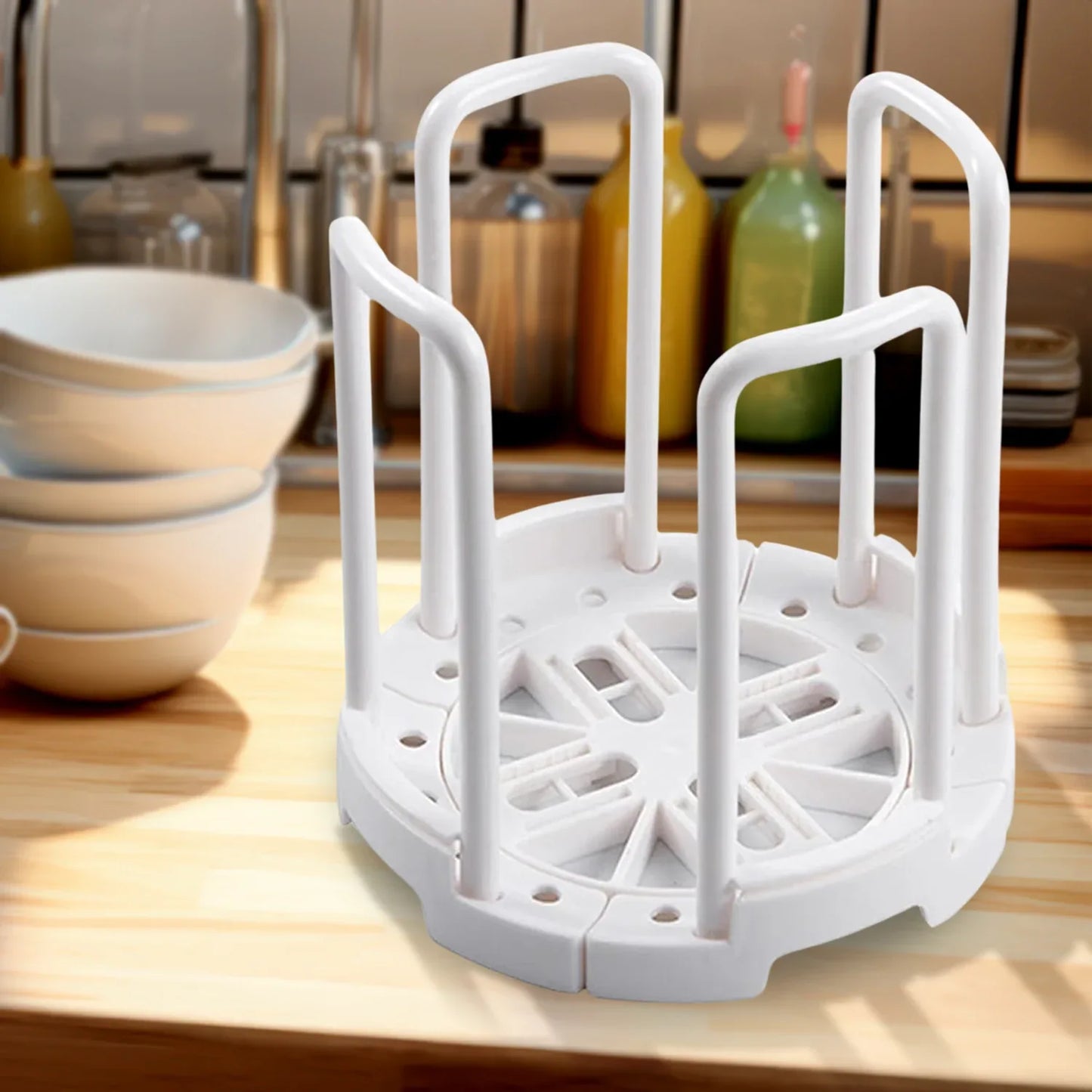Plastic Bowl Holder Bowl Organizer Drain Rack (1 Pc) - Zidbik
