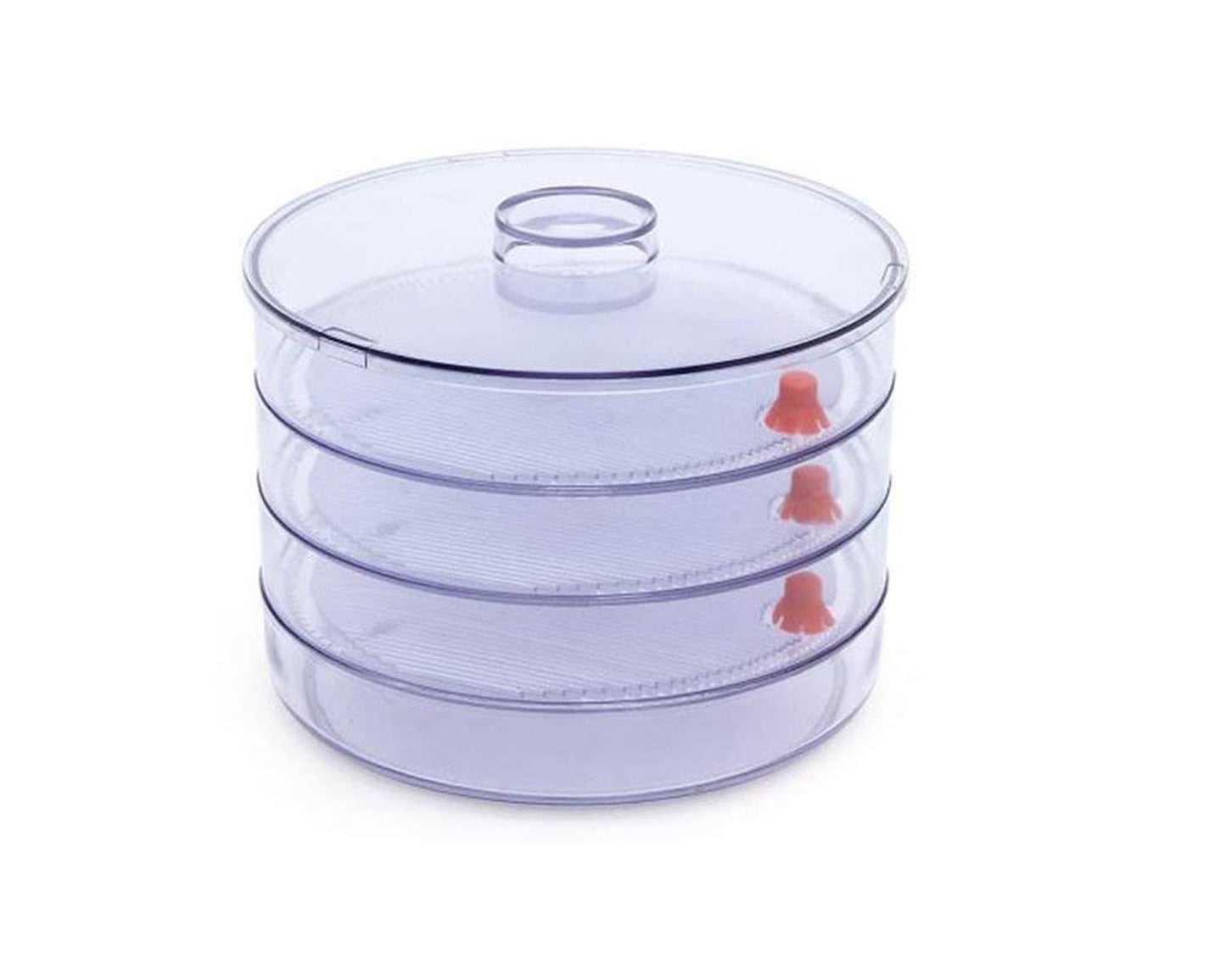 070 Plastic 4 Compartment Sprout Maker White - Zidbik