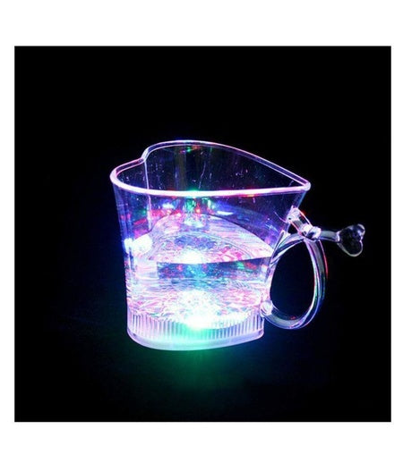 759 Heart Shape Activated Blinking Led Glass Cup - Zidbik