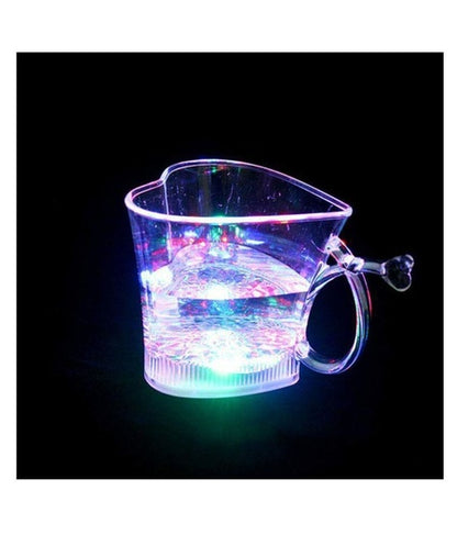 759 Heart Shape Activated Blinking Led Glass Cup - Zidbik
