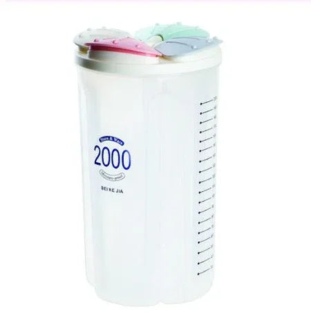 766 Kitchen Storage - Transparent Sealed Cansjarsstorage Box 4 Section - Zidbik