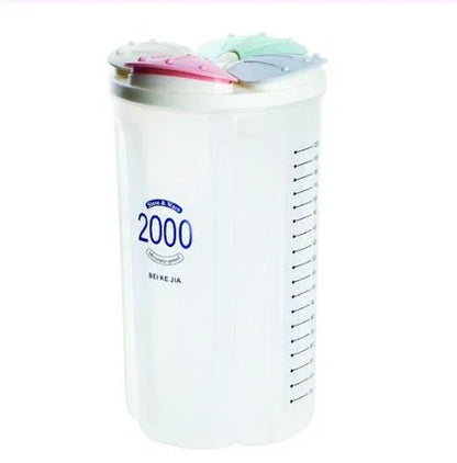 766 Kitchen Storage - Transparent Sealed Cansjarsstorage Box 4 Section - Zidbik