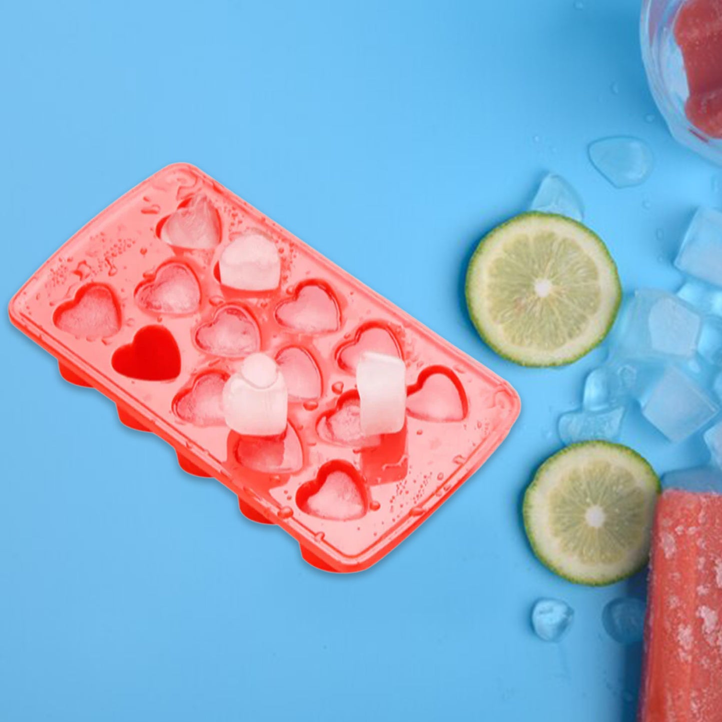 Plastic Ice Cube Tray Set (4 Pc) - Zidbik