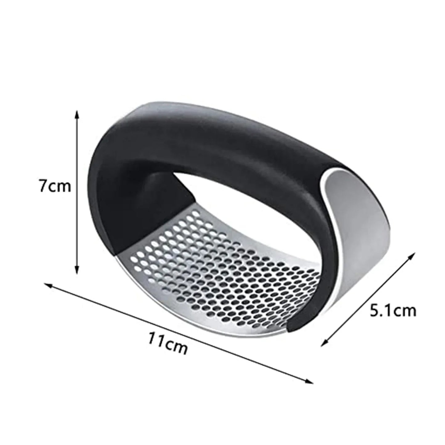 2350 Multipurpose Garlic Presser Squeeze Press Crusher Stainless Steel Kitchen Tools Quick Handy Ginger Garlic Crusher - Zidbik