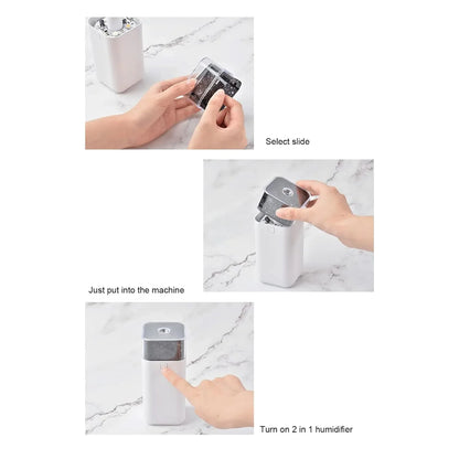 0221 Star Night Light Projector Humidifier For Kids Room Starlight Humidifier Ultrasonic Led Night Light Silent 300ml Dual Mode Mini Humidifier For Home For Office - Zidbik