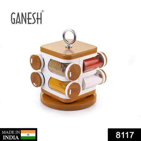 8117 Ganesh Storewell Plastic Spice Rack - Set Of 8 - Zidbik