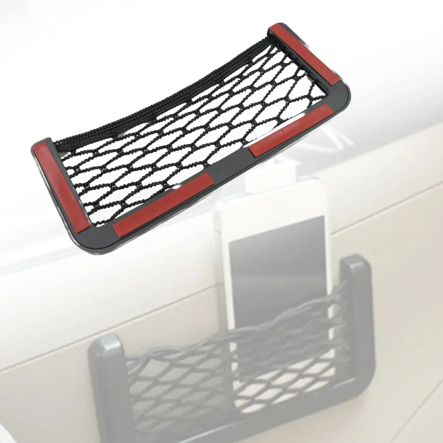 Car Storage Organize Car String Bag Car Seat Side Storage Net Bag Mesh Pocket Organizer Stick-on For Purse Bag Phone - Zidbik