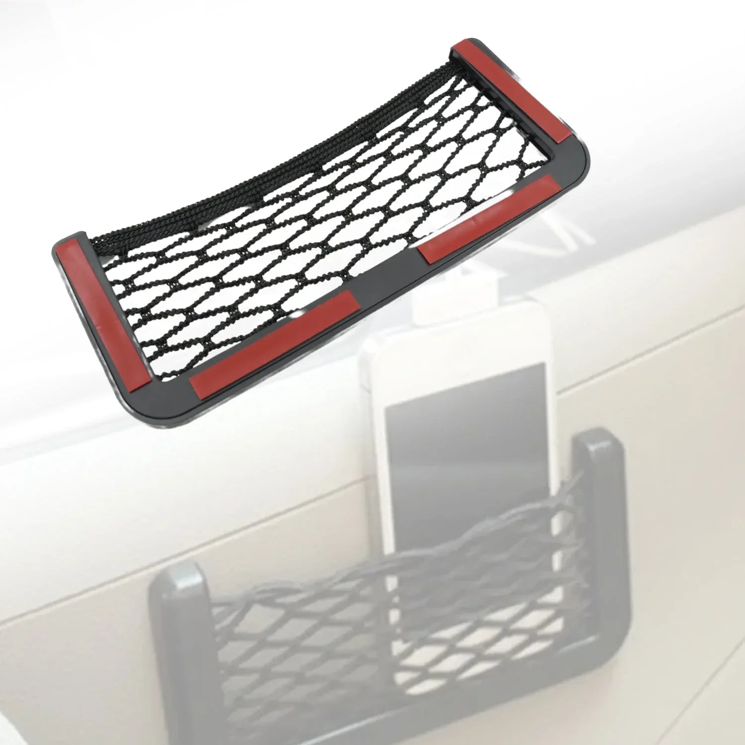 Car Storage Organize Car String Bag Car Seat Side Storage Net Bag Mesh Pocket Organizer Stick-on For Purse Bag Phone - Zidbik