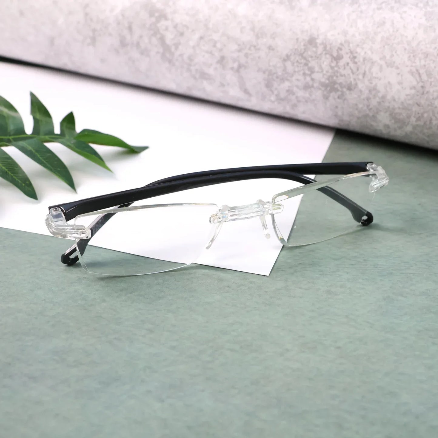 Pack Of 2 Rimless Reading Glasses Lightweight Comfort Readers - Zidbik