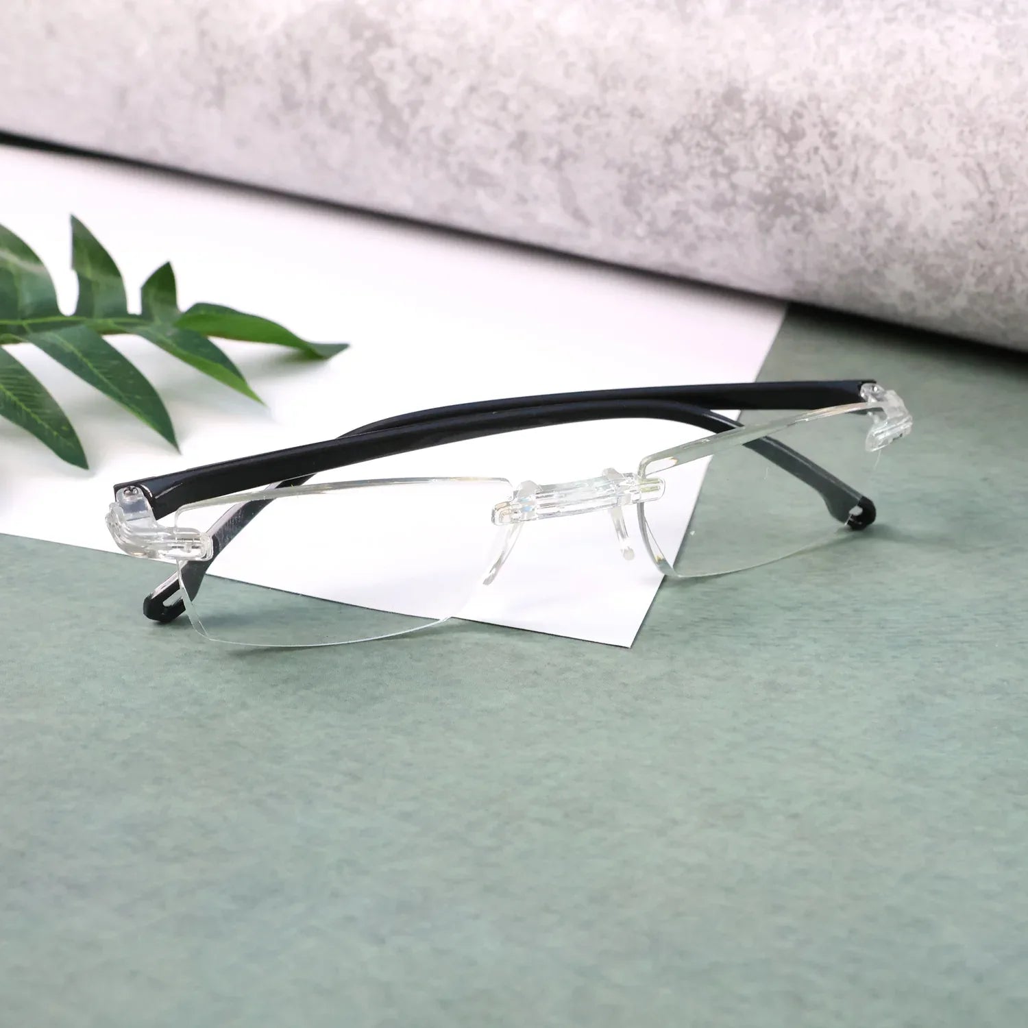 Pack Of 2 Rimless Reading Glasses Lightweight Comfort Readers - Zidbik