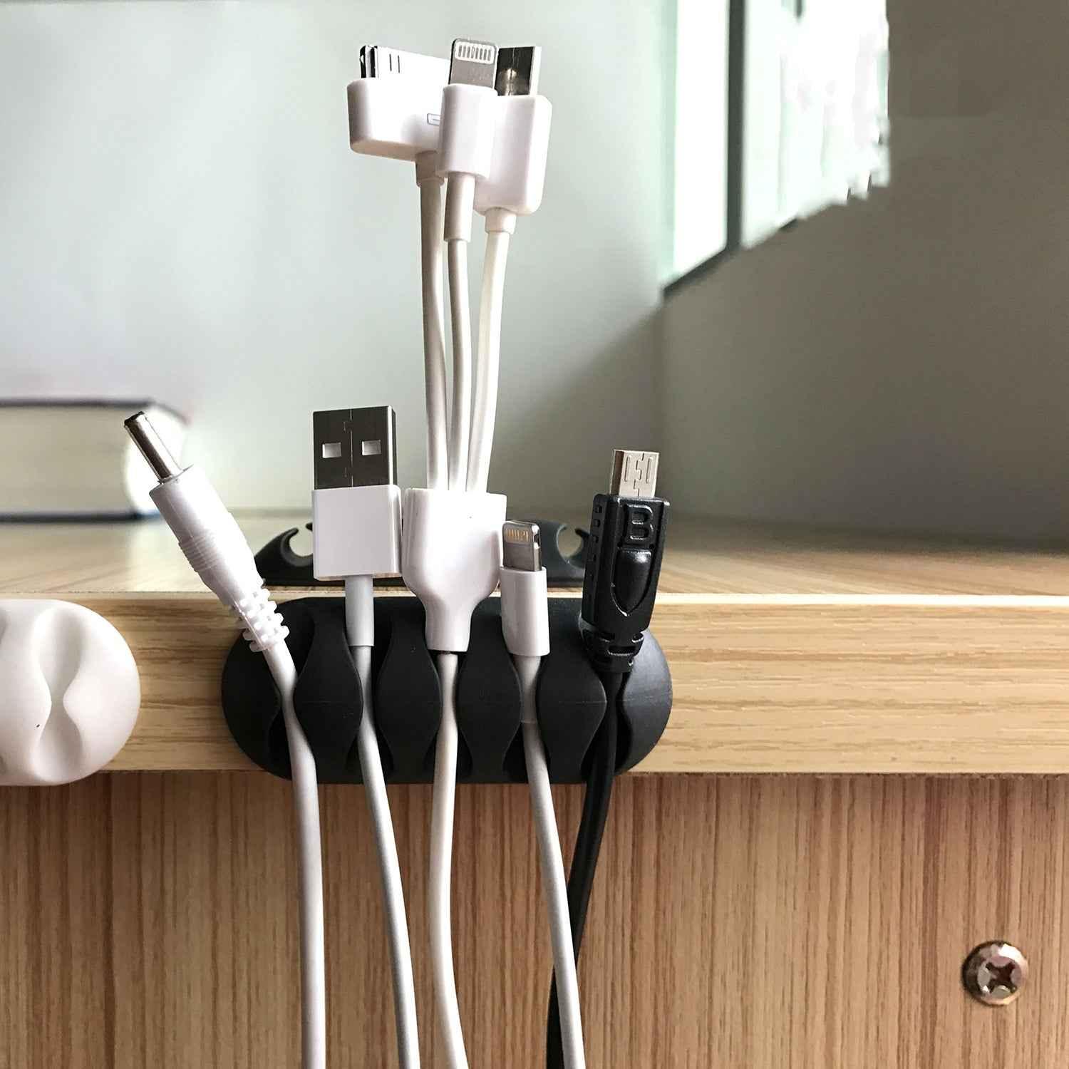 1334 Cable Clips Multi Purpose Cable Organizer  Wire Holder For Desk And Table Use - Zidbik