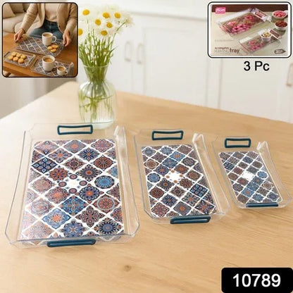 Supermom 3-piece Multipurpose Serving Tray - (3 Pc Set) - Zidbik