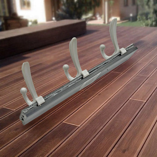 7571 Cloth Hanger Wall Door Hooks Rail For Hanging Clothes For Hanging Hook Rack Rail Extra Long Coat Hanger Wall Mount For Clothes Jacket Hats 6 Hook - Zidbik