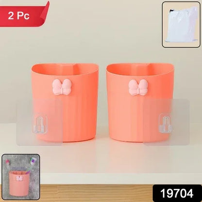 Premium Wall-mounted Toothbrush Holder With Butterfly Design (2 Pc) - Zidbik