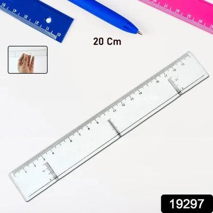 20 Cm Transparent Plastic Ruler (1 Pc) - Zidbik