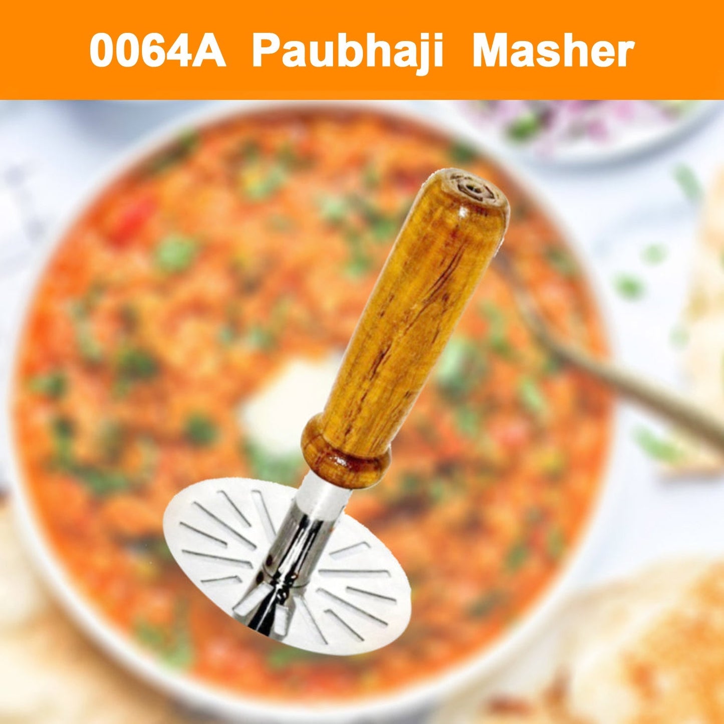 0066 Paubhaji Masher Used In All Kinds Of Household And Kitchen Places For Mashing And Making Paubhajis. - Zidbik