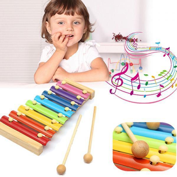 1912 Wooden Xylophone Musical Toy For Children (Multicolor) - Zidbik