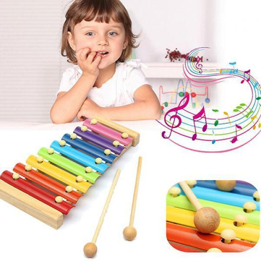 1912 Wooden Xylophone Musical Toy For Children (Multicolor) - Zidbik