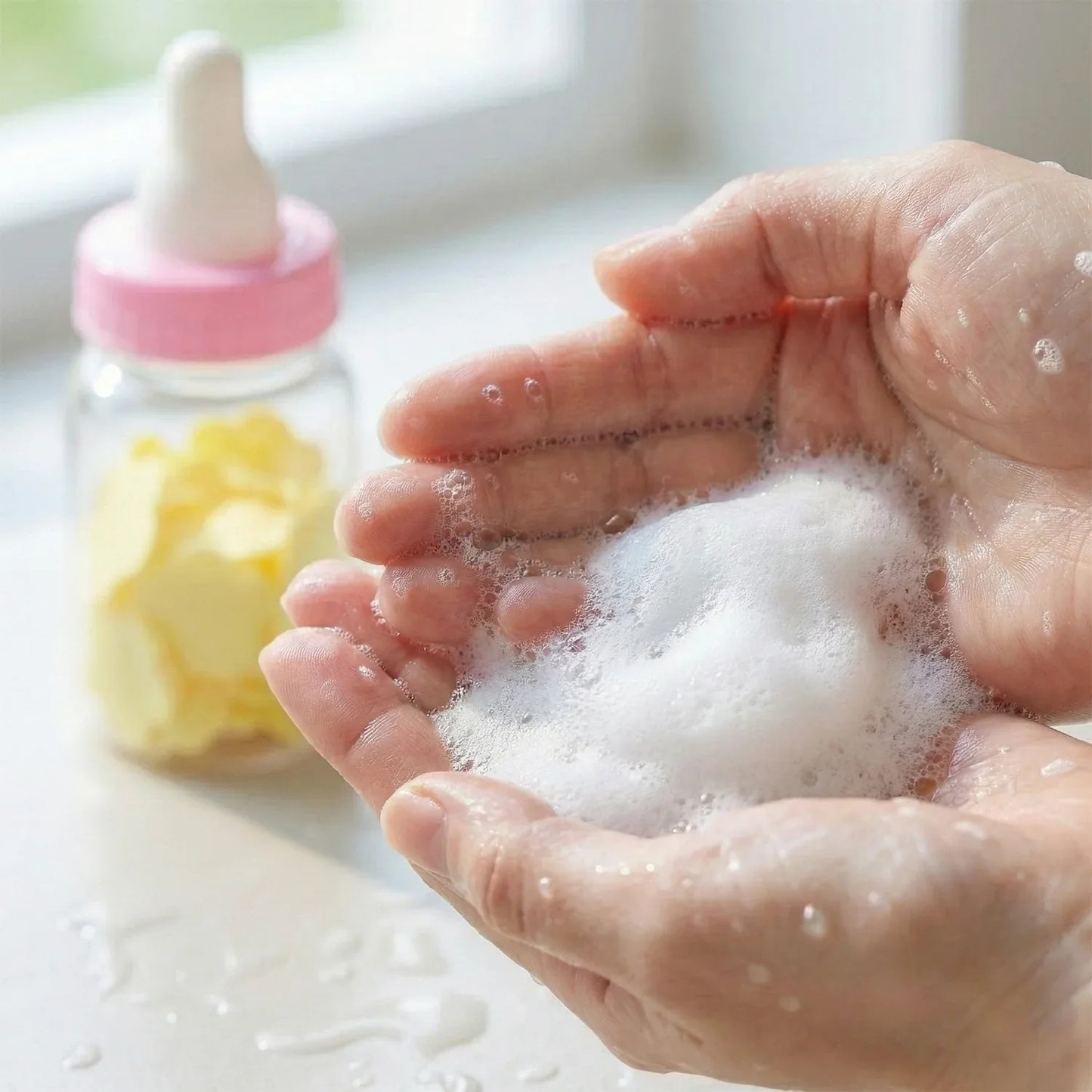 Portable Baby Bottle Shape Hand Wash Soap Paper Sheets Set (1 Set) - Zidbik