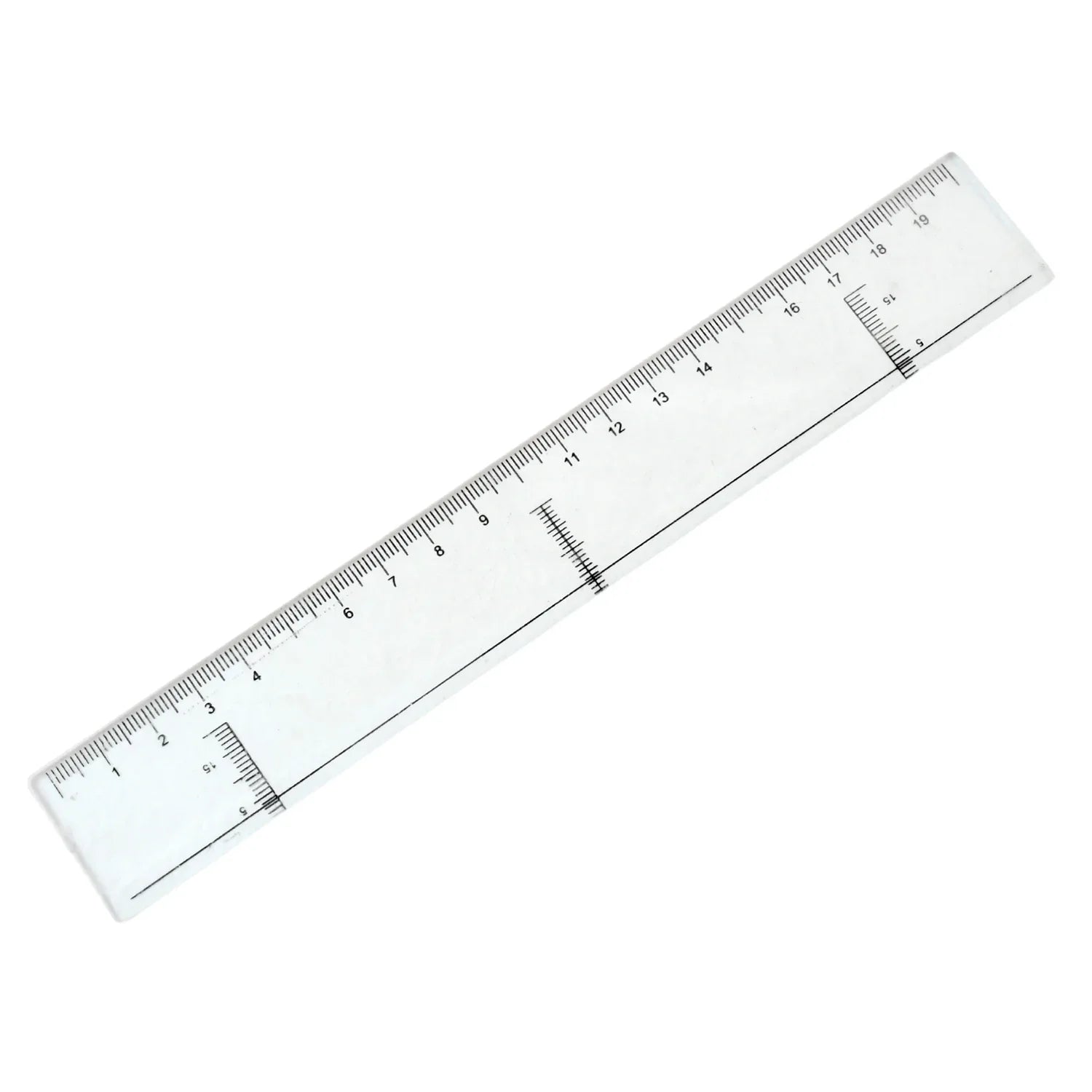 20 Cm Transparent Plastic Ruler (1 Pc) - Zidbik