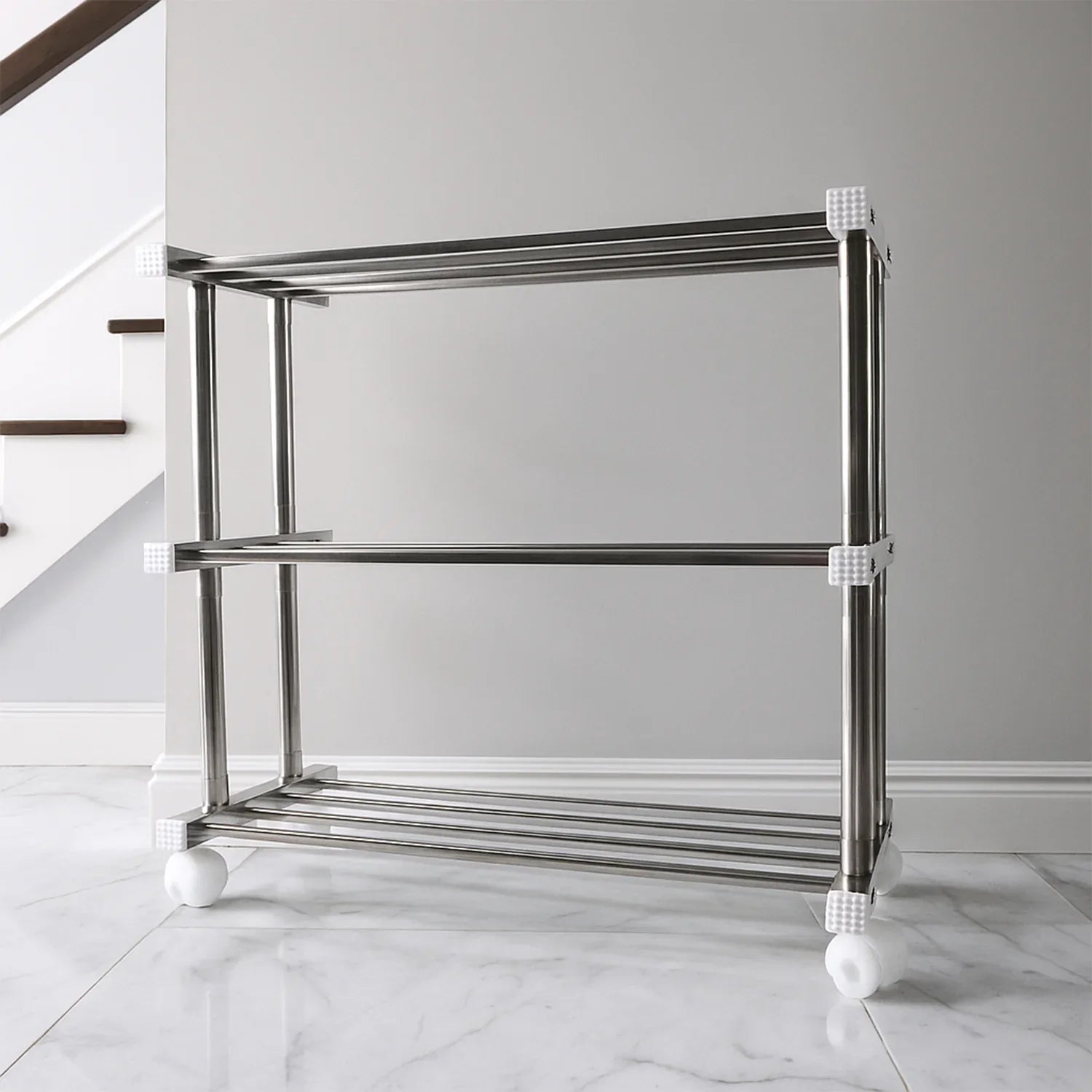 Supermom Stainless Steel Multipurpose Shoe Storage Rack - (1 Pc) - Zidbik