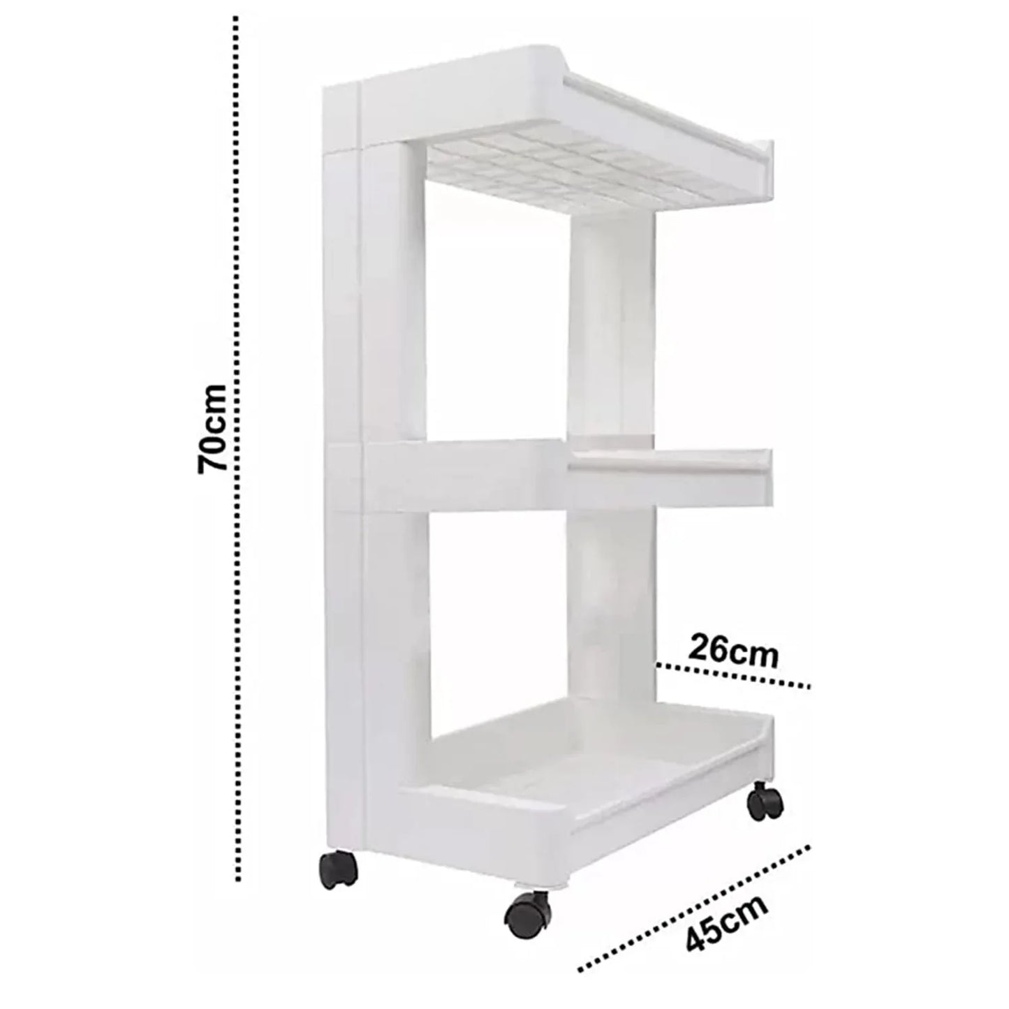 2326 Plastic Serving Trolley Kitchen Bar Cart For Bar Living Room - Zidbik