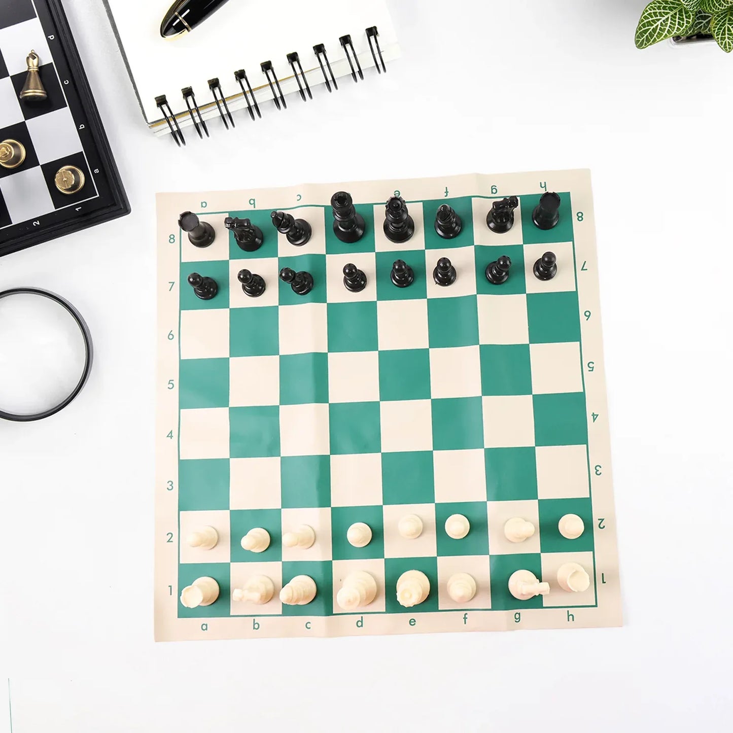 Big Premium Portable Chess Set Plastic Chess Pieces (1 Set) - Zidbik