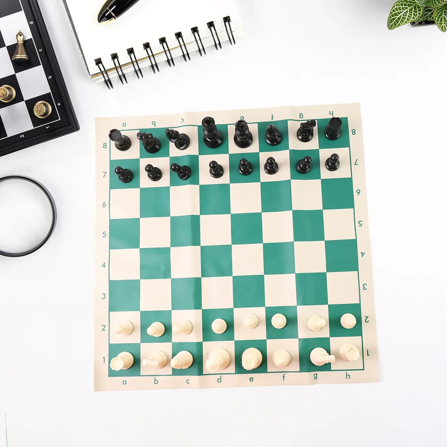 Big Premium Portable Chess Set Plastic Chess Pieces (1 Set) - Zidbik