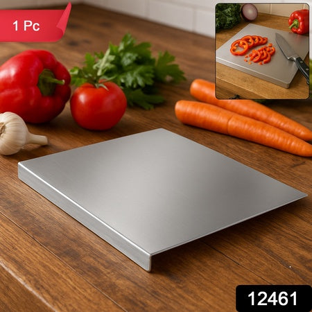 Premium Stainless Steel Anti-bacterial Chopping Board For Kitchen (1 Pc) - Zidbik