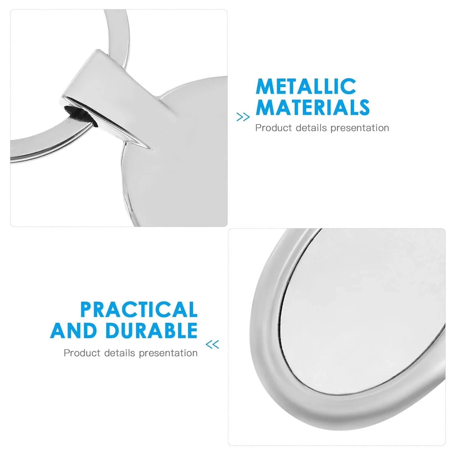 Elegant Oval Shape Metal Keychain For Personal Use - Zidbik