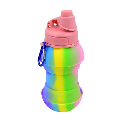 Flexible Collapsible Silicone Sports Water Bottle (260 Ml 20 Cm Folding) - Zidbik