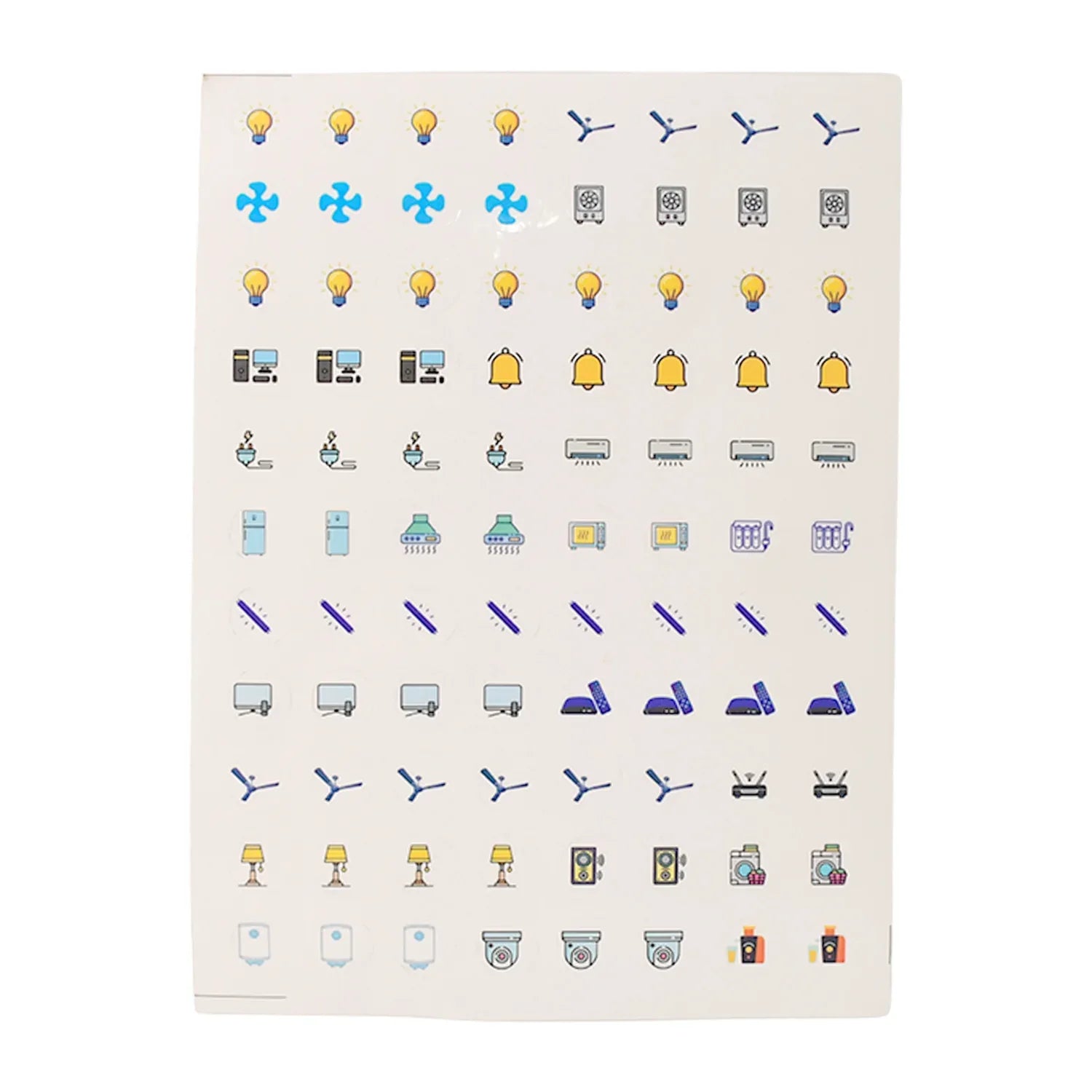 Smart Switch Icon Sticker Sheet (1 Sheet 88 Icons) - Zidbik