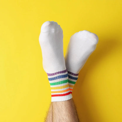 7372 Mix Design Socks For Men. Premium Ankle Length Sports Socks With Thick Cotton Cushion - Zidbik