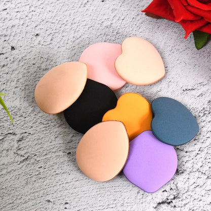 Mini Finger Makeup Powder Puff (Multicolour 8 Pcs Set) - Zidbik
