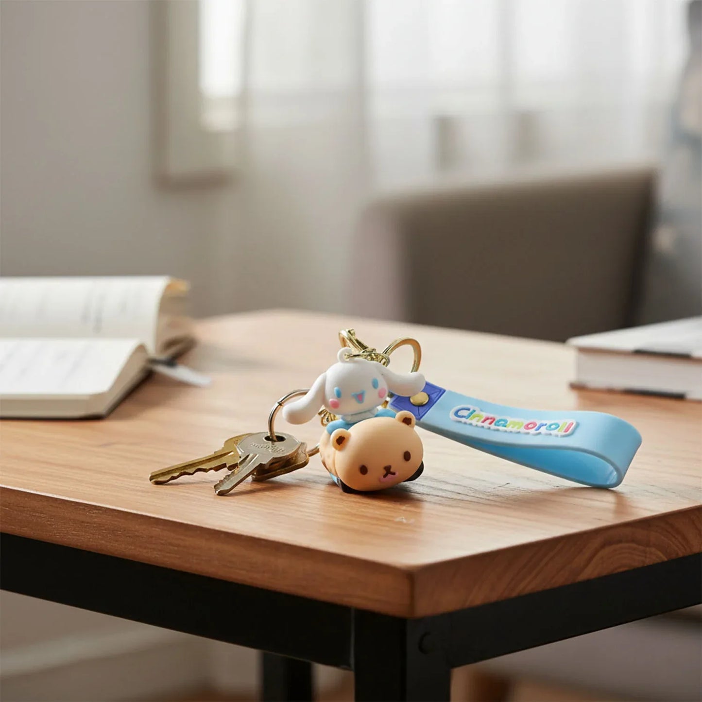 Cute Cartoon Dog Character Silicone Keychain (1 Pc) - Zidbik