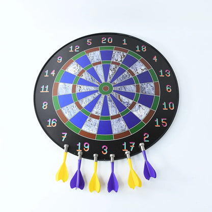Magnetic Dart Board Game Set With 6 Soft-tip Darts - Zidbik