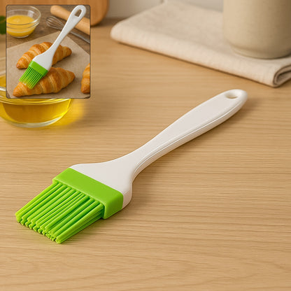 Silicone Kitchen Oil Spatula Brush With Handle Pastry  Cake Brush (17 Cm  1 Pc) - Zidbik
