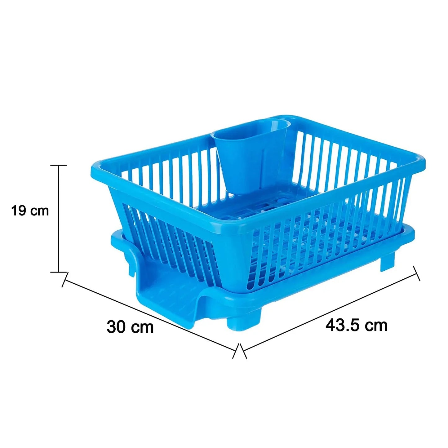 0658 Plastic Sink Dish Drainer Drying Rack (With Brown Box) - Zidbik