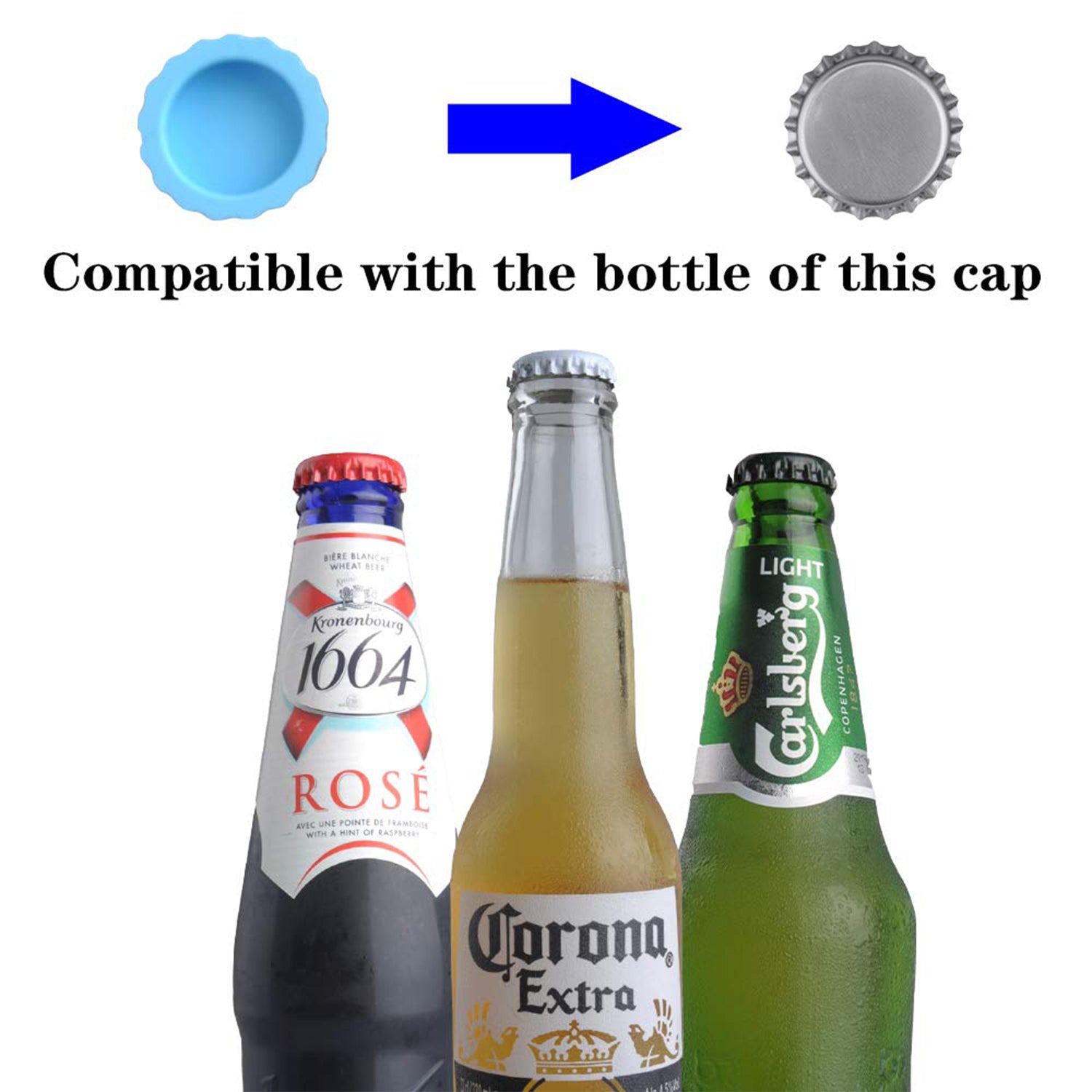 4789 Beer Savers Caps 6pc Used In Soda And Cold-drink Bottles For Covering Bottle Mouth. - Zidbik