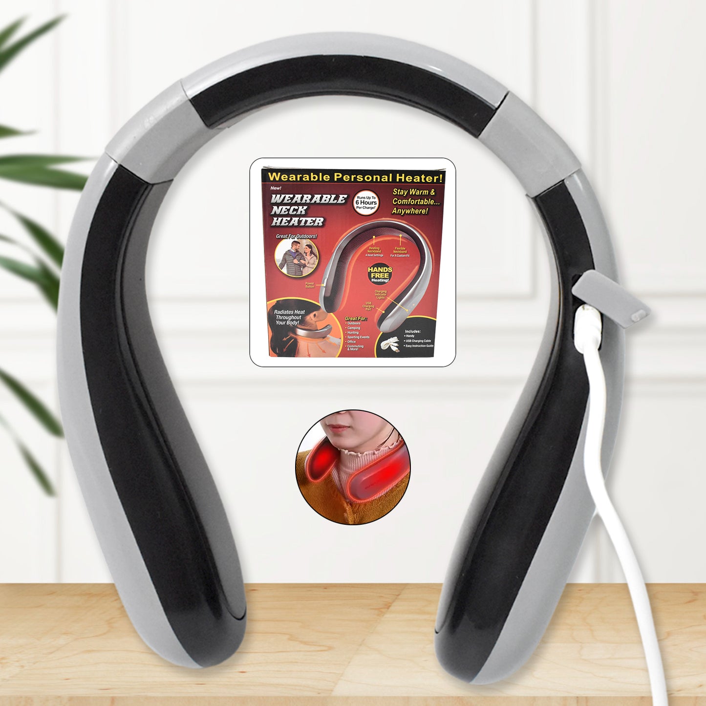 Usb Type C Rechargeable - Wearable Neck Heater  (1 Pc) - Zidbik