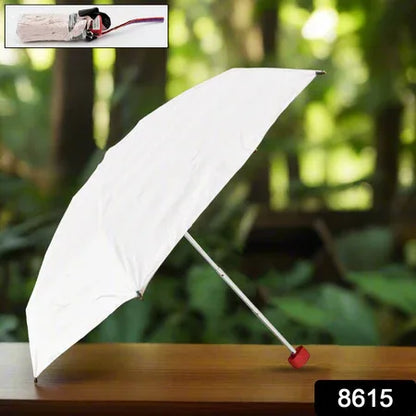 3-fold Sun Rain Protective Solid Foldable Umbrella (1 Pc) - Zidbik