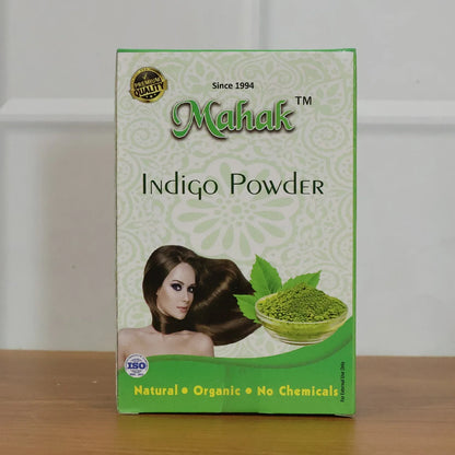 Natural Indigo Powder For Traditional Hair Care 80 Gm - Zidbik