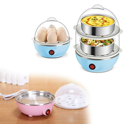 115 Multi-function 2 Layer 14 Egg Cooker Boilers  Steamer - Zidbik