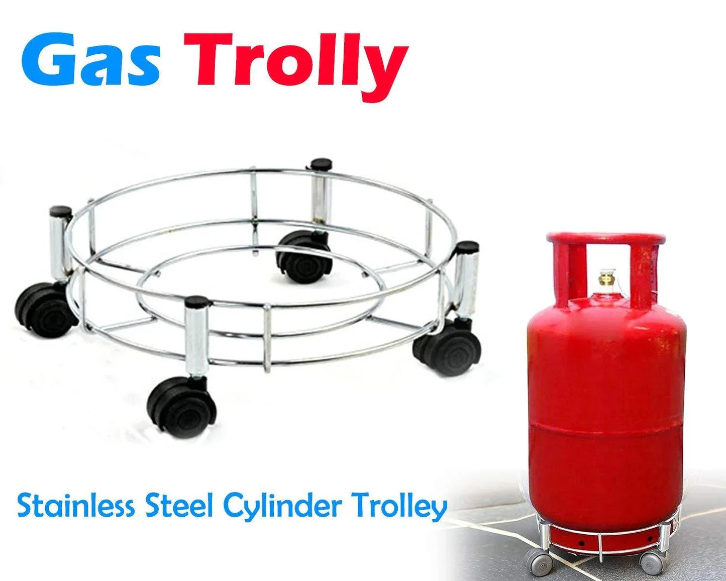 118 Stainless Steel Gas Cylinder Trolley - Zidbik